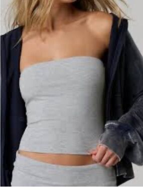 Aerie OFFLINE cotton tube top— Light Gray